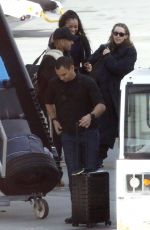 MILEY CYRUS Seen on Tarmac at LAX Airport 02/10/2025