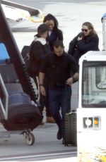 MILEY CYRUS Seen on Tarmac at LAX Airport 02/10/2025