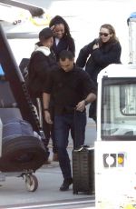 MILEY CYRUS Seen on Tarmac at LAX Airport 02/10/2025