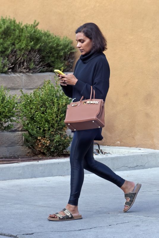 MINDY KALING Enjoys a Day of Pampering in Los Angeles 02/10/2025