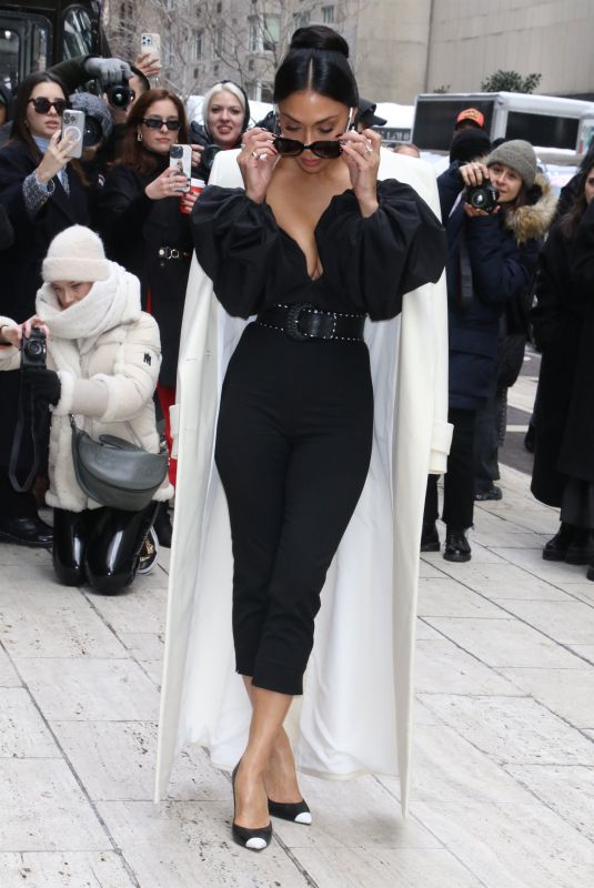 NICOLE SCHERZINGER Arrives at Carolina Herrera Fashion Show in New York 02/10/2025