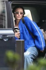 NINA DOBREV Heading to the Set of Bear Country on Gold Coast 02/27/2025
