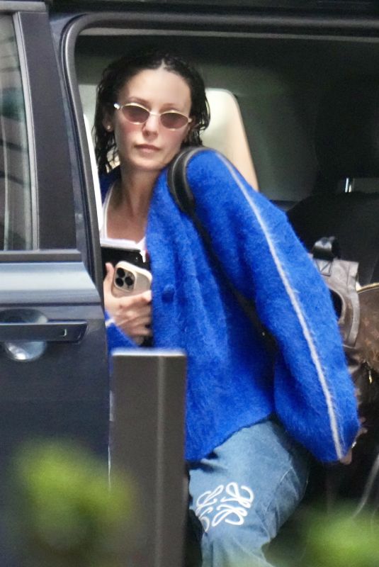 NINA DOBREV Heading to the Set of Bear Country on Gold Coast 02/27/2025