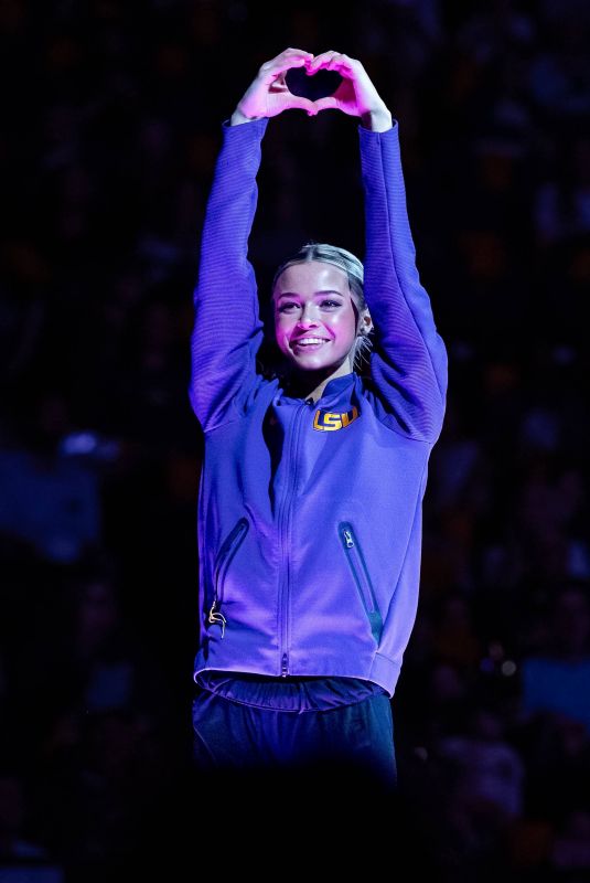 OLIVIA DUNNE at Missouri v LSU Gymnastics Meet in Baton Rouge 01/31/2025