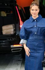 OLIVIA HOLT Arrives at Live with Kelly and Mark in New York City 02/03/2025