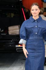 OLIVIA HOLT Arrives at Live with Kelly and Mark in New York City 02/03/2025