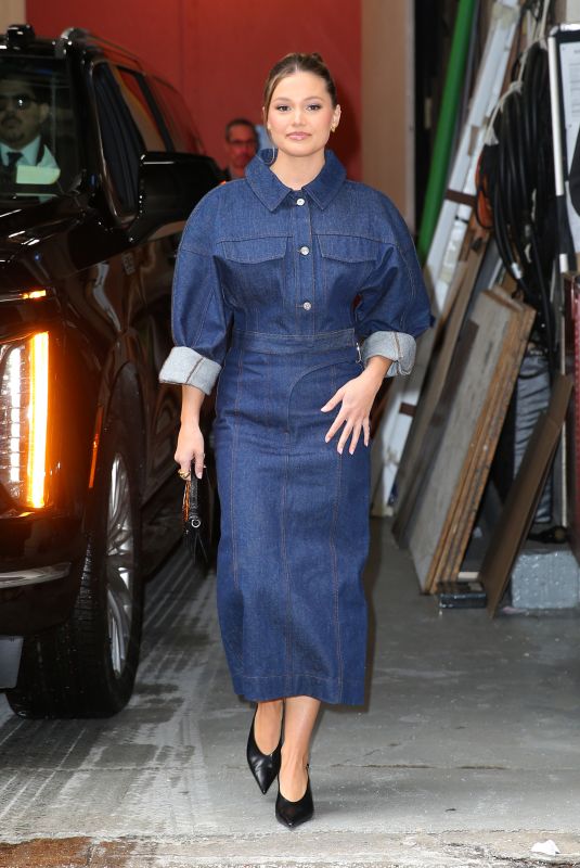 OLIVIA HOLT Arrives at Live with Kelly and Mark in New York City 02/03/2025