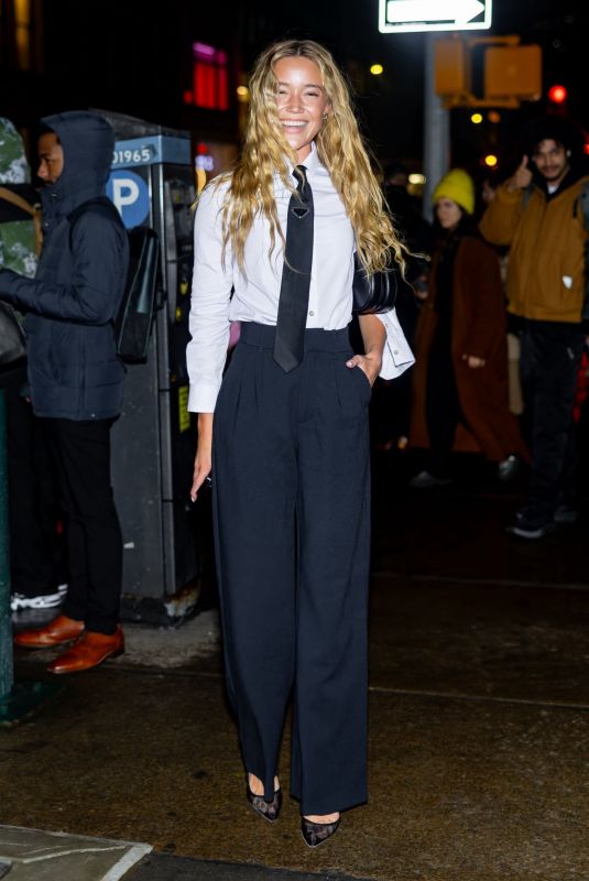 OLIVIA PONTON Arrives at Prada SS25 Campaign Cocktail Event in New York City 02/06/2025