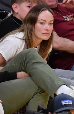OLIVIA WILDE and Dane DiLiegro at LA Lakers vs Golden State Warriors Game at Crypto.com Arena 02/06/2025
