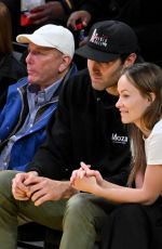 OLIVIA WILDE and Dane DiLiegro at LA Lakers vs Golden State Warriors Game at Crypto.com Arena 02/06/2025