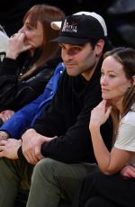OLIVIA WILDE and Dane DiLiegro at LA Lakers vs Golden State Warriors Game at Crypto.com Arena 02/06/2025