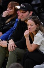 OLIVIA WILDE and Dane DiLiegro at LA Lakers vs Golden State Warriors Game at Crypto.com Arena 02/06/2025