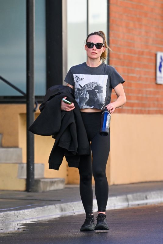 OLIVIA WILDE Leaves a Workout in Los Angeles 02/06/2025
