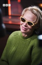 PAMELA ANDERSON at BBC Radio 2 Studio in London 02/15/2025
