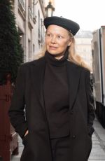 PAMELA ANDERSON Out Make up Free for The Last Show Girl Press Junket in Bristol 02/20/2025