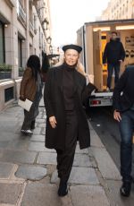 PAMELA ANDERSON Out Make up Free for The Last Show Girl Press Junket in Bristol 02/20/2025