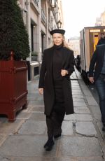 PAMELA ANDERSON Out Make up Free for The Last Show Girl Press Junket in Bristol 02/20/2025