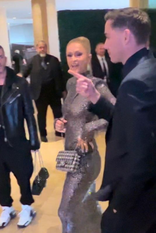 PARIS HILTON Arrives at Clive Davis Party in Beverly Hills 02/01/2025
