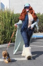 PHOEBE PRICE Out with Her Dog in Los Angeles 02/10/2025