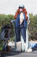 PHOEBE PRICE Out with Her Dog in Los Angeles 02/10/2025