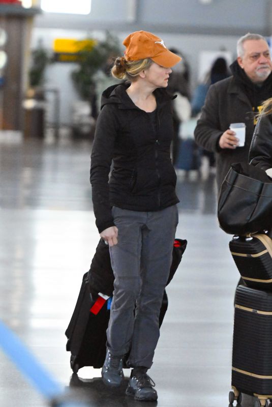 RENEE ZELLWEGER Arrives at JFK Airport in New York City 02/11/2025