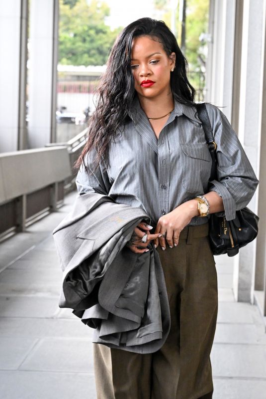 RIHANNA and A$AP Rocky Leaves Court in Los Angeles 02/18/2025