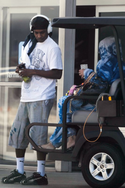 RIHANNA and A$AP Rocky Returning from a Caribbean Vacation in Los Angeles 02/26/2025