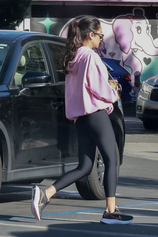 SHAY MITCHELL Makes a Stop at Market in Her Workout Gear in Los Feliz 02/24/2025