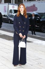 SOPHIE NELISSE Arrives at Carolina Herrera Fashion Show in New York 02/10/2025