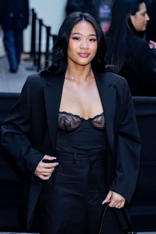 SUNISA LEE Arrives at Calvin Klein Fashion Show in New York City 02/07/2025