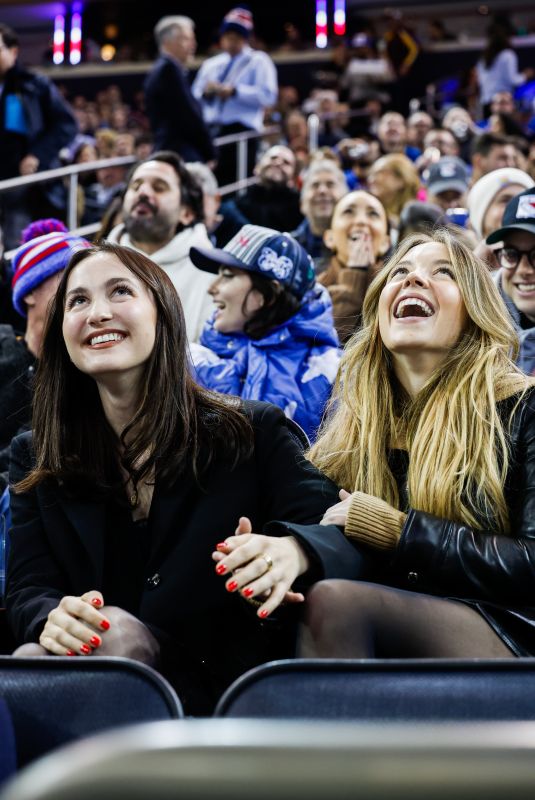 SYDNEY SWEENEY and MAUDE APATOW at New York Rangers vs Vegas Golden Knights Game in Brooklyn 02/02/2025