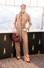 WINNIE HARLOW Lights up Empire State Building to Kick off New York Fashion Week 02/05/2025