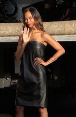 ZOE SALDANA Arrives at Jimmy Kimmel Live! while Discussing Her First Oscar Nomination 02/10/2025
