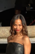 ZOE SALDANA Arrives at Jimmy Kimmel Live! while Discussing Her First Oscar Nomination 02/10/2025