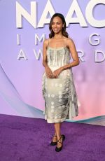 ZOE SALDANA at 56th NAACP Image Awards in Pasadena 02/22/2025