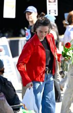 ZOEY DEUTCH Out Shopping at Farmers Market in Los Angeles 02/23/2025