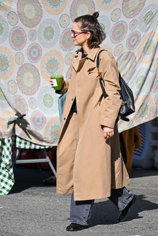 ZOEY DEUTCH Out with a Friend at the Studio City Farmers Market 02/09/2025