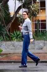 ALESSANDRA AMBROSIO Braves Rain in Denim on Melrose Place 03/12/2025