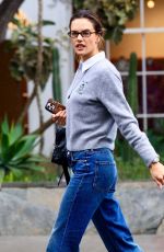 ALESSANDRA AMBROSIO Braves Rain in Denim on Melrose Place 03/12/2025