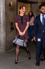 ALICIA VIKANDER Arrives at NBC Studios in New York City 03/18/2025