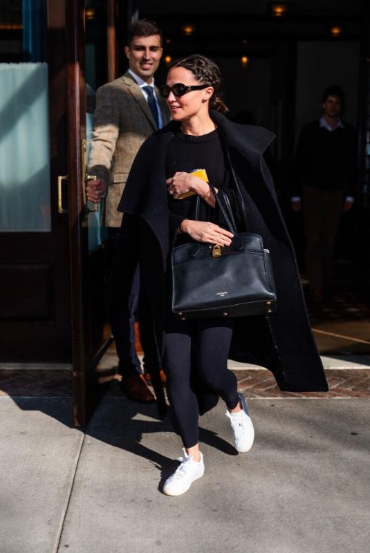 ALICIA VIKANDER Out in Tribeca in New York 03/22/2025