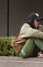 ANNE HATHAWAY Sitting on a Small Fence 03/12/2025