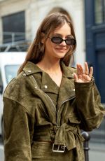 BARBARA PALVIN Arrives for Fitting Session at Balmain in Paris 03/04/2025