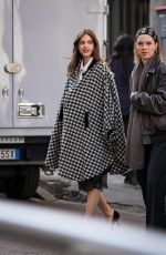 BARBARA PALVIN Filming an Commercial for Longines in Milan 03/20/2025