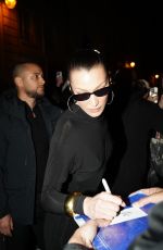 BELLA HADID Arrives at Yves Saint Laurent Afterparty in Paris 03/12/2025
