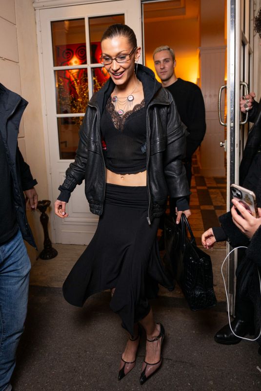 BELLA HADID Leaves Chateau Voltaire in Paris 03/10/2025