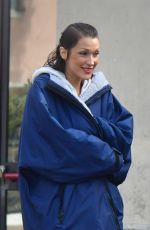 BELLA HADID on the Set of Upcoming FX Series The Beauty in Venice 03/21/2025