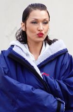 BELLA HADID on the Set of Upcoming FX Series The Beauty in Venice 03/21/2025
