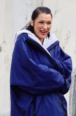 BELLA HADID on the Set of Upcoming FX Series The Beauty in Venice 03/21/2025