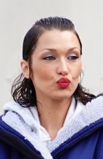 BELLA HADID on the Set of Upcoming FX Series The Beauty in Venice 03/21/2025